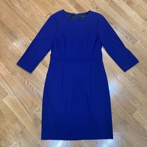 Stunning royal blue wool dress with stretch